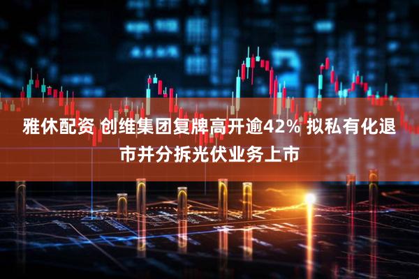 雅休配资 创维集团复牌高开逾42% 拟私有化退市并分拆光伏业务上市